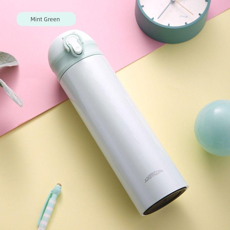

Large-Capacity Thermos Cup for Women, Good-Looking Ice Cup, Portable Car Coffee Cup, Outdoor Sports Water Bottle, Tea Cup Mint Green (500ml + Stainless Steel Liner)