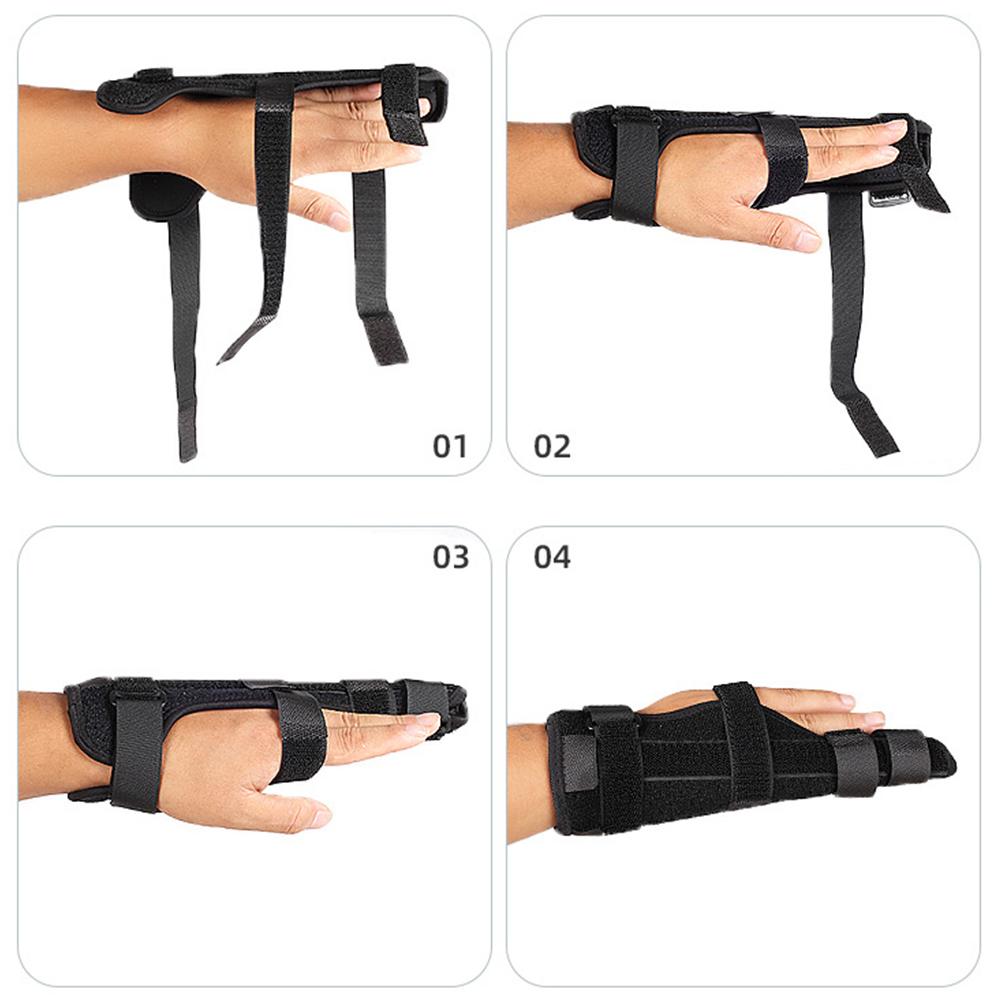 Broken Finger Stabilizer with Adjustable Strap for Fracture Breathable Sports Injury Finger Protector Pain Relief Gym Climbing