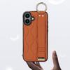 Ring Wristband Phone Case for IPhone 16 Pro Max 15 Plus 14 13 Mini 11 12 7 8 XS XR SE 2 3 Solid Color Leather Protective Cover