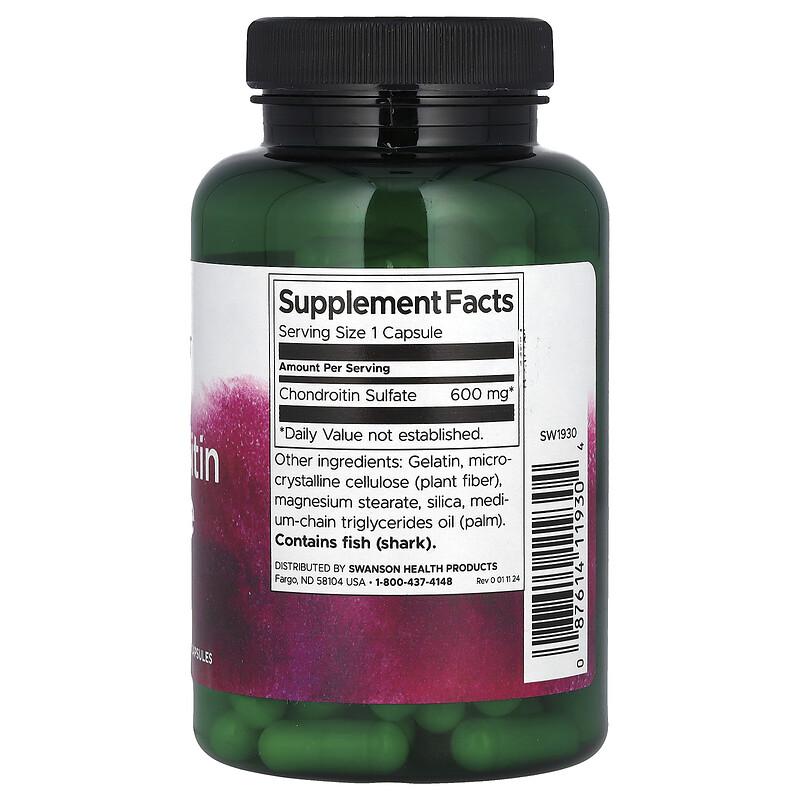 Chondroitin Sulfate, 600 mg, 120 Capsules