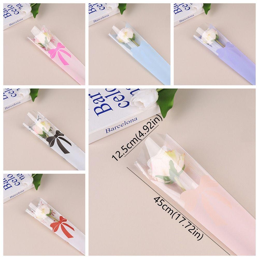 50pcs Romantic Bouquet Packaging Bags Bow Flower Arrangement Bags  Shop Packaging Materials