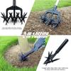 2 In 1 Garden Aerator Ventilated Scarifier Gardening Rotary Tiller Rotary Cultivator Tool Soil Plowing Tool for Garden Lawn Tool