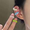Sweet Colorful Zircon Ear Cuff Ear Clip for Women No Pierced Candy Color Geometric Earcuff Ear Wrap Earcuff Clip Wedding Jewelry