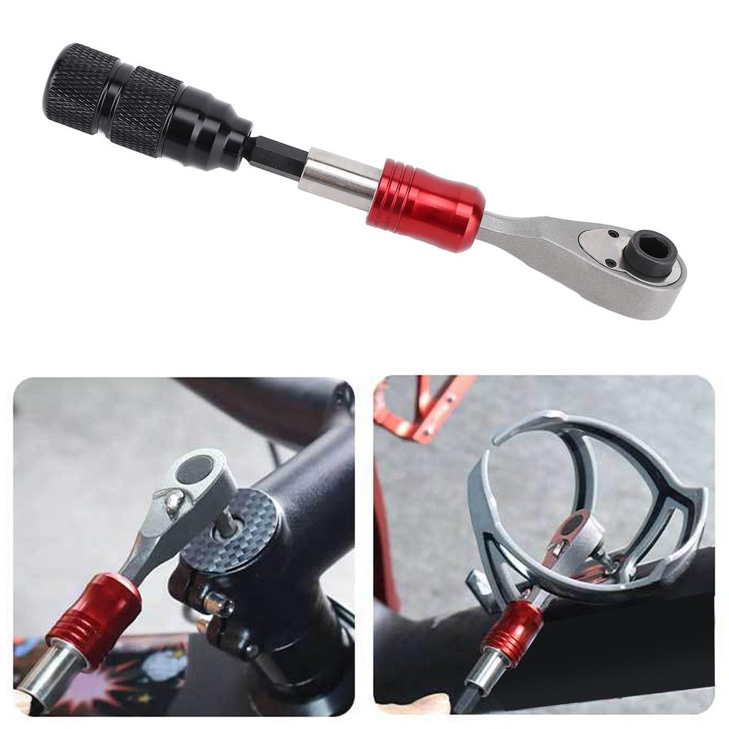 Set șurubelniță cu clichet, suport magnetic pentru biți, aliaj de aluminiu, set de scule șurubelniță cu clichet cu