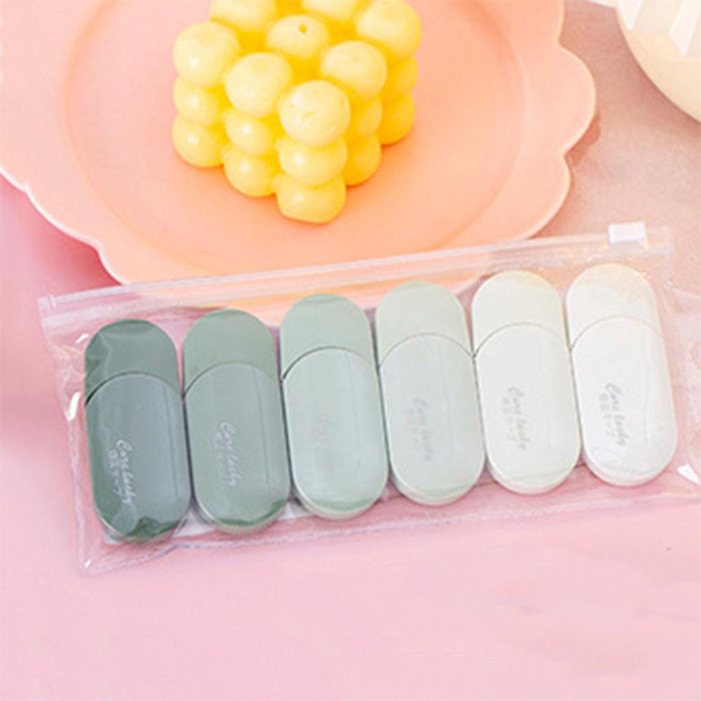 6pieces Set Kawaii Gradation Correction Tape Set - 6 Pieces for Kids and Students