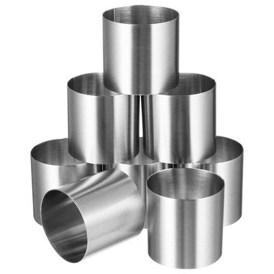 8 peças 5cm Aço Inoxidável Formas de Anel para Bolo Mousse Queijo Tarte Anéis Circulares Molde para Biscoitos Ferramentas de Cozinha Pastelaria Confeitaria