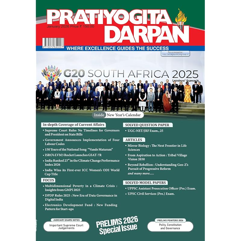 Pratiyogita DarpanJanuary 2026 English Edition: A Comprehensive Guide to Current Affairs and Competitive Exams | Supreme Court rulings on governors .