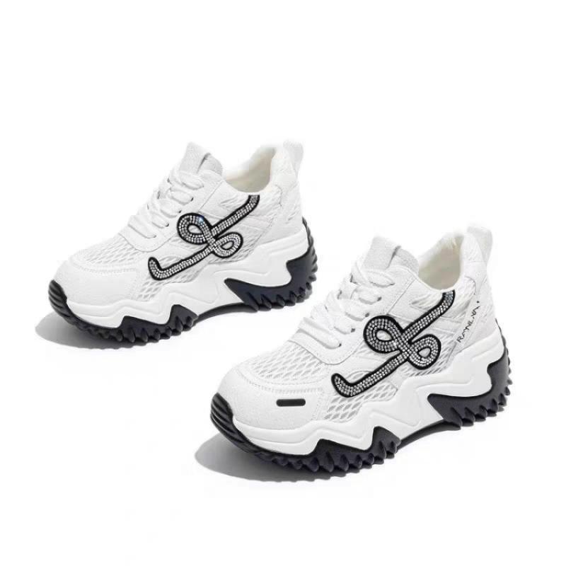Fashion Fashion Mix Color Breathable Mesh Chunky Sneakers Women Summer Thick Bottom Height Increase Shoes Casual Sport Sneaker Women