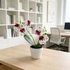 Butterfly Orchid Fake Flower Plant With Plastic Base For Home Decor And Wedding Centerpieces