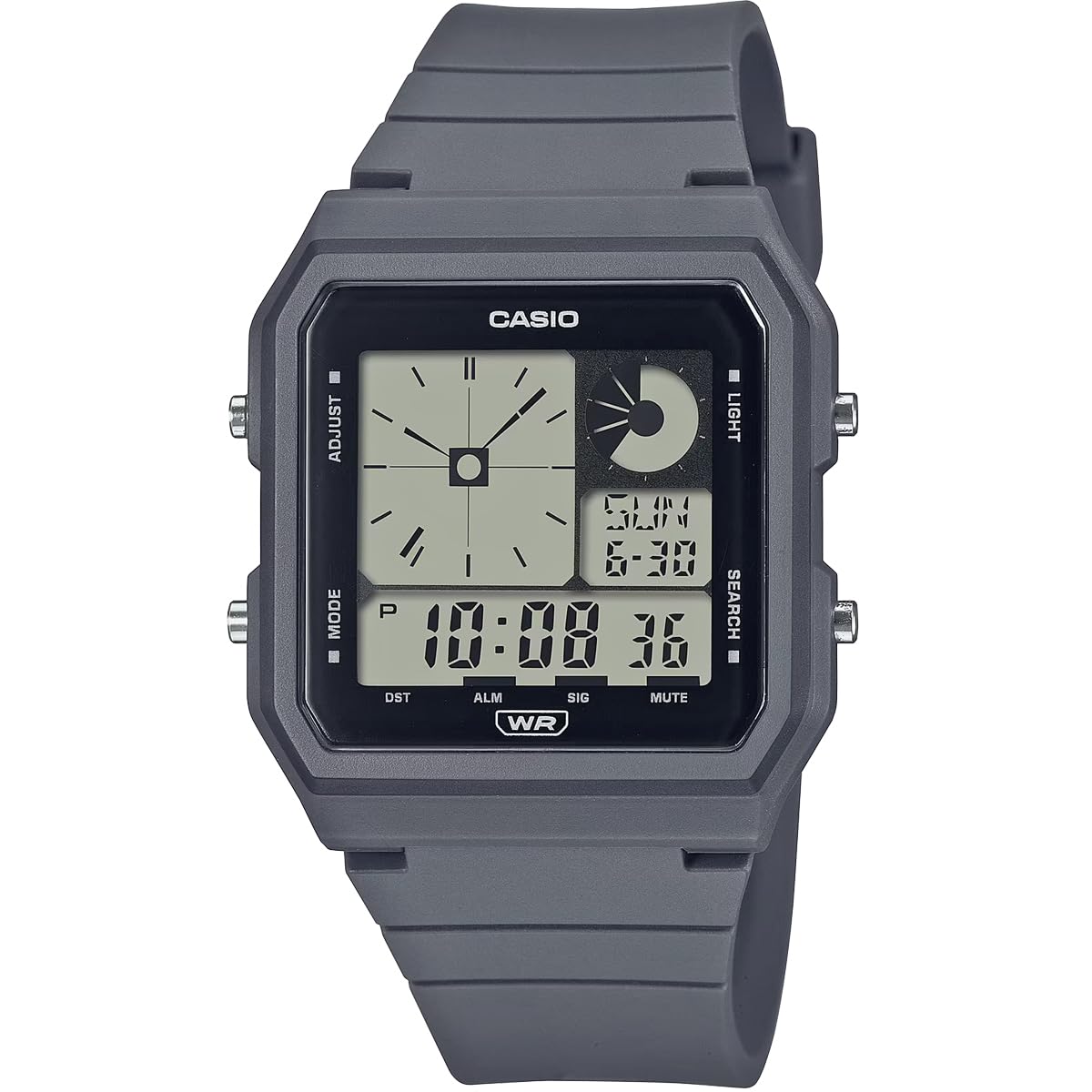 

CASIO Стандартные цифровые часы с аналоговым дисплеем унисекс серые Overseas модель [Casio] LF-20W-8A2 [Товар]