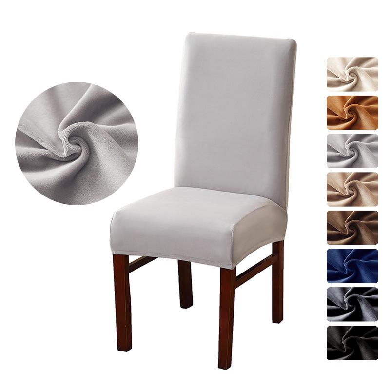 Multi-Season Waterproof Velvet Chair Cover for Home, Restaurant, or Hotel
