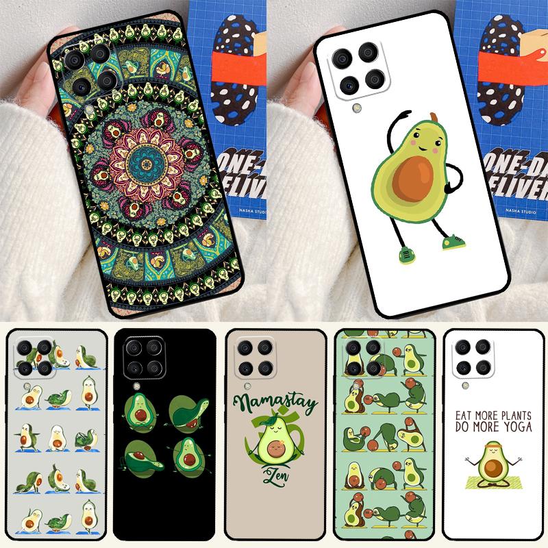 Avocado Yoga Funny Pattern For Samsung Galaxy M15 M35 M21 M16 M06 M33 M13 M53 M11 M31 M55 M14 M34 M54 M12 M32 M52 Case
