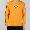 Nike Long-Sleeve Crew Neck Sweatshirt with Logo Print Men Tops Yellow CI6215-886