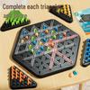 Trójkątne Szachy Gumka Recepturka Puzzle Zabawka dla Dzieci - Wielopoziomowa Gra Strategiczna