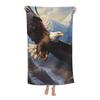 Bald Eagle Beach Towel Quick Dry Microfiber Eagle American Towel Lightweight Large Swimming Towel For Travel Pool Camping