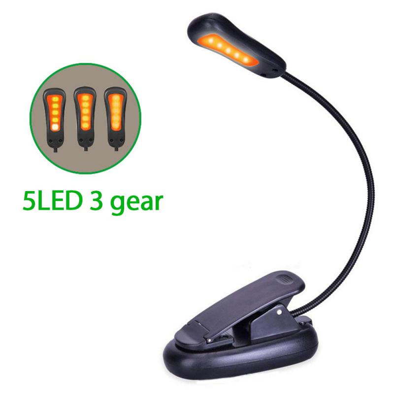 Adjustable LED Book Lamp Portable Mini Eye Protection Reading Light Clip- Table Lamp Battery Powered Study Reading Table Lamp