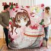 Anime Pastry Chef 2D Flat Pattern Flannel Blanket High quality All Seasons Warmth and Comfort Perfect for Christmas Gifts.NMT0928265