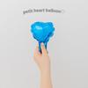 [Balloon shop] 15 pieces, palm size, 12cm, cute, heart, small mini balloons, boys, girls, mini balloons, light blue, blue, silver, 3 colors (light blu