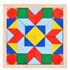 Hexagon Tangram Puzzle Wooden Jigsaw 7 Pieces for Children and Adults Challenging Brain Training Logic Toy Home Play