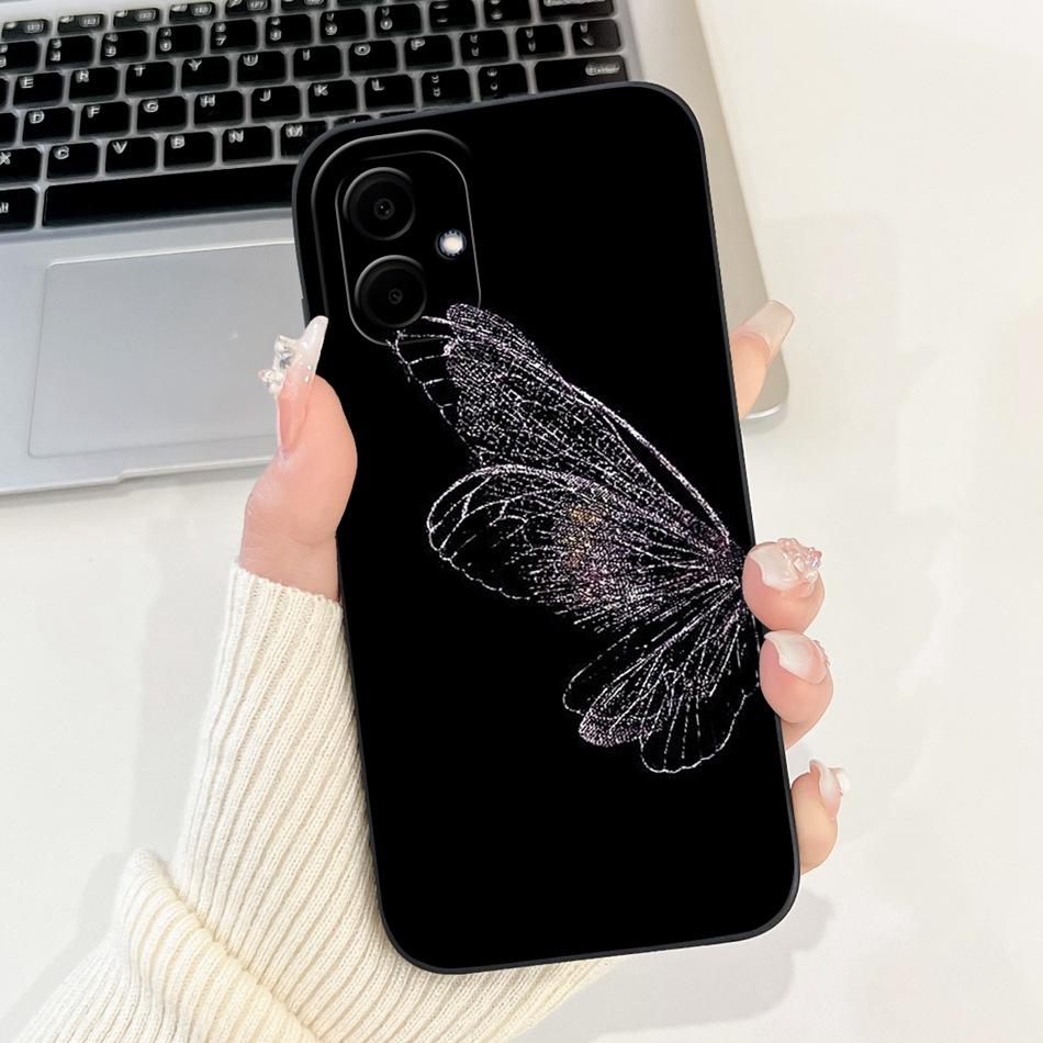 For Samsung Galaxy A06 Beautiful Bow Rose Painting Phone Case For Samsung A06 4G 5G Soft Silicone Shockproof Cases