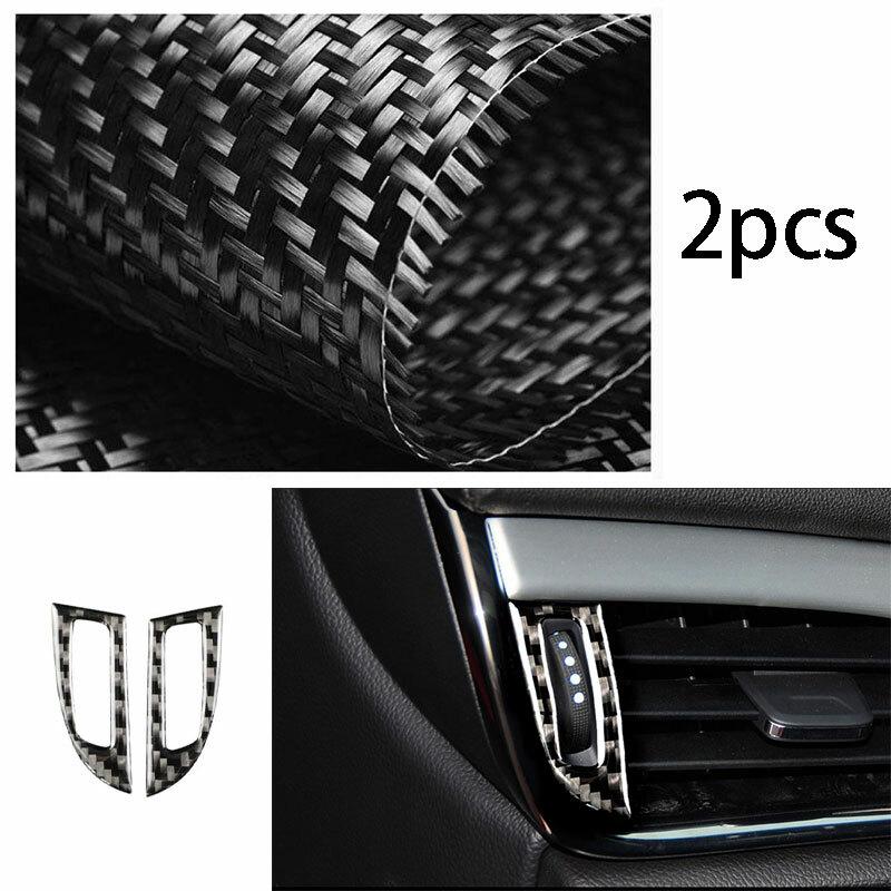 Middle Console Air Outlet Vent Trim Real Carbon Fiber For Cadillac ATS 2013-