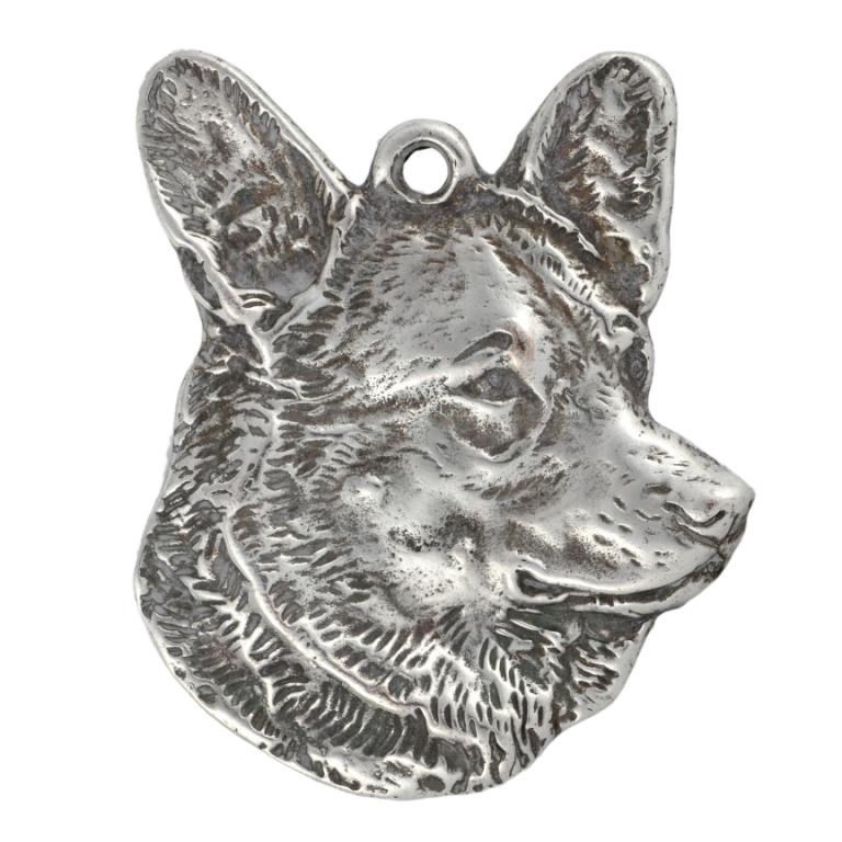 Cardigan Welsh Corgi - Silver-plated Dog Pendant, Handbag Decoration, Backpack Pendant by Art-Dog Brand