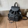 Simple and fashionable soft leather backpack bag 2025 summer new large-capacity backpack college student drawstring schoolbag women's bag