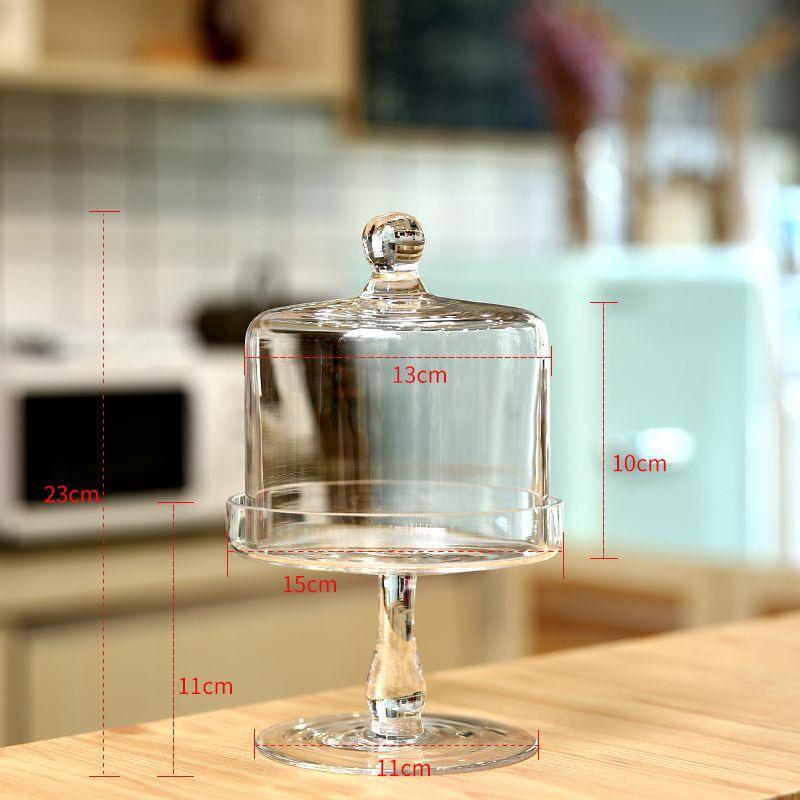 European Large Glass Cake Stand with
