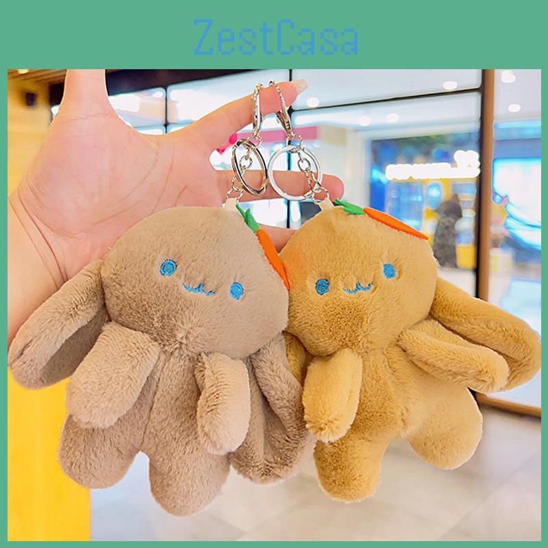 Keychain Rabbit Carrot Plush Toy Stuffed Doll Pendant Decoration Kids Gift