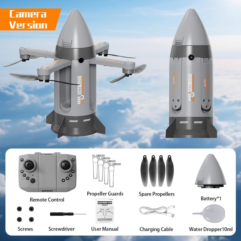 Brinquedo Voador de Nave Espacial RC Sem Escovas Foguete Dobrável Avião Foguete Carro Foguete Acrobático Foguete Espacial Voador de Controle Remoto com Spray
