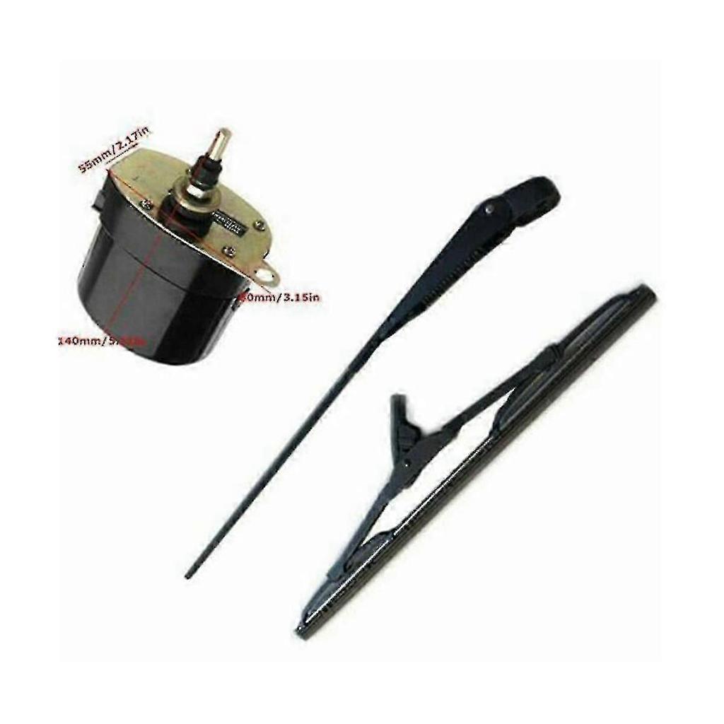 12v Universal Windscreen Wiper Motor With Arm And Blade For Willys Tractor 01287358 7731000001