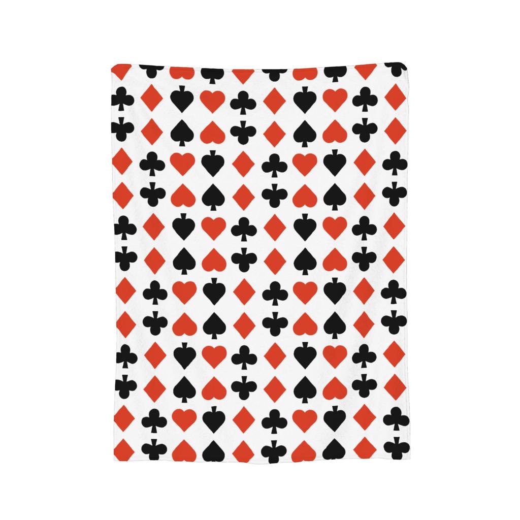 Poker Playing Card  Blankets Coral Fleece Plush Autumn/Winter  Portable Warm Throw Blankets for Sofa Car Quilt