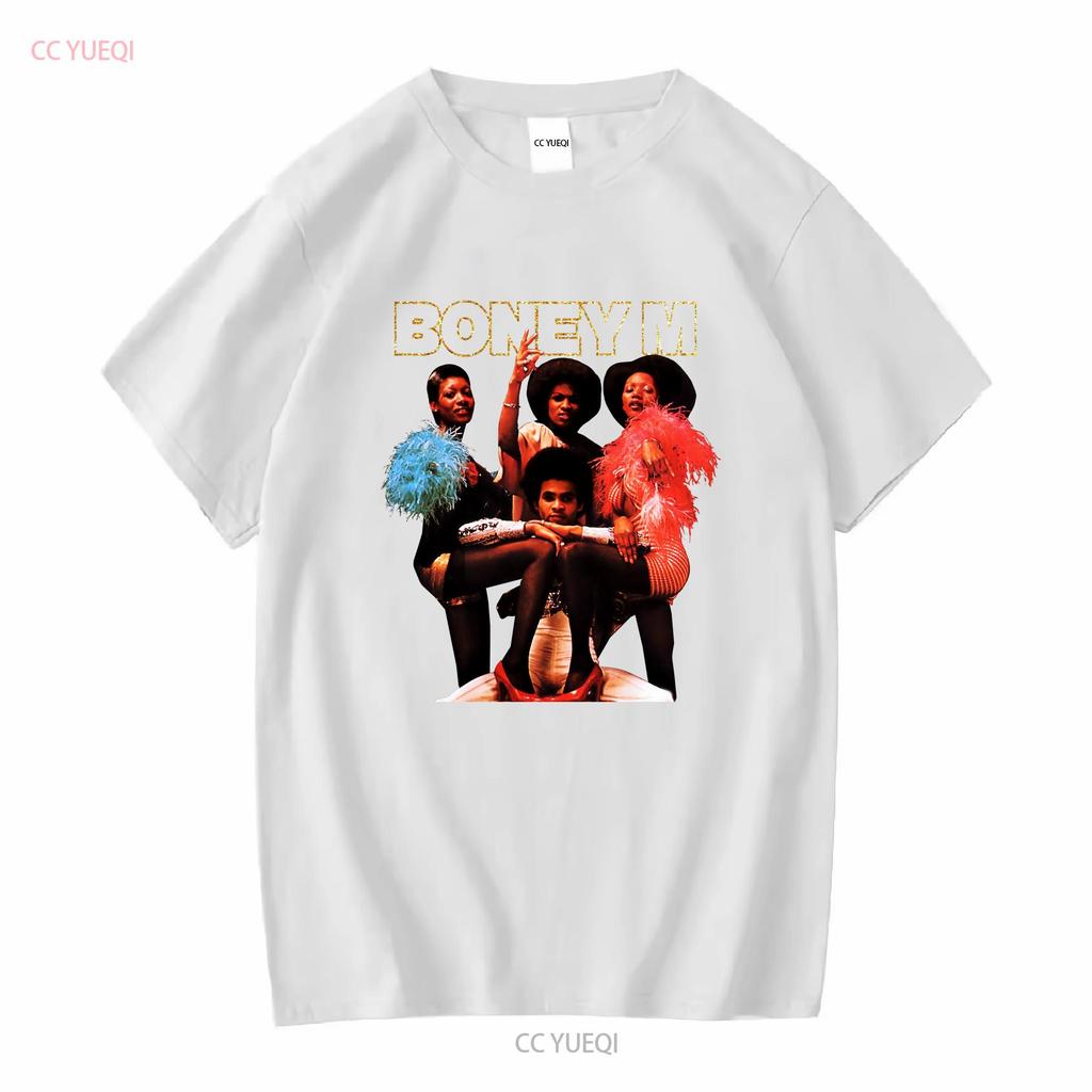 Boney M Daddy Cool Nero Taglia dalla S alla 5XL Maglietta QQ1091 vintage Lavata grafica moda Comoda Elegante streetwear uomo