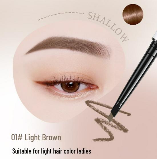 

Шелковистый треугольный карандаш для бровей - Стойкий к смазыванию, Гладкий, Подходит для начинающих, Натуральный финиш