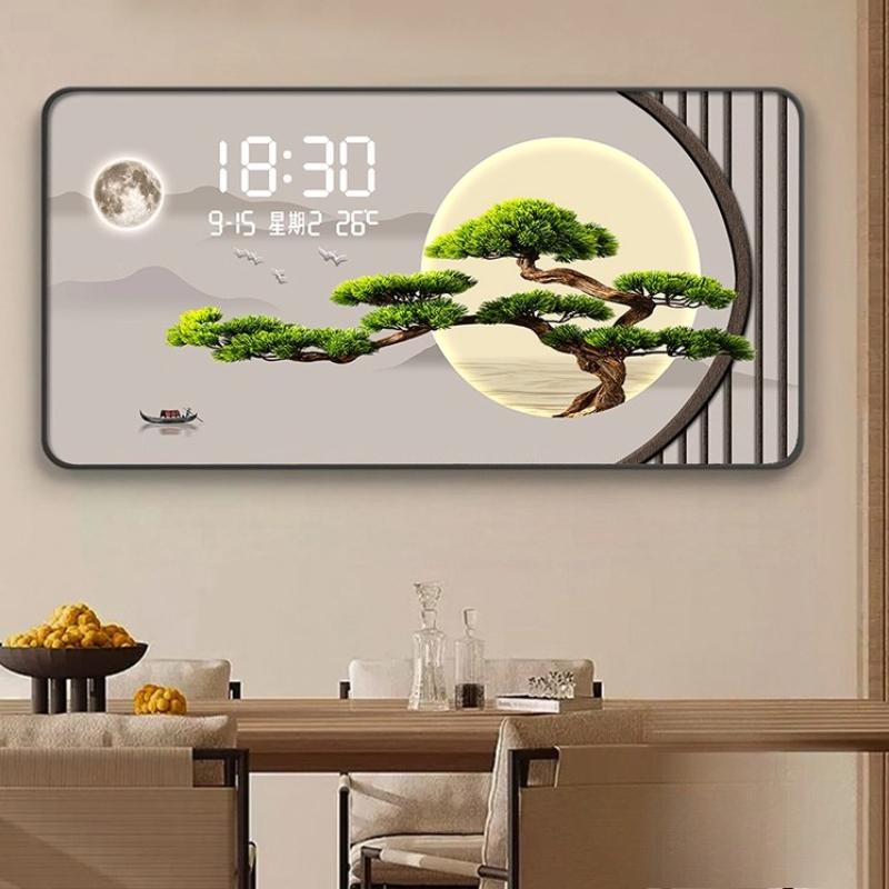 Luxury Calendar Wall Clock Modern Bedroom Digital Living Room Large Wall Clock Nordic Designer Electronic Clock Mural Home Decor