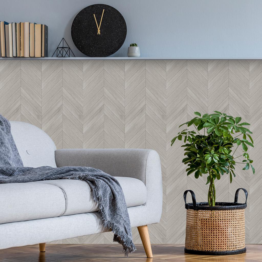 Nordic Natural Wood Grain Wallpaper - Self-Adhesive PVC Wall Stickers - Waterproof Seamless Splicing Mural for Kitchen Bathroom Home Renovation