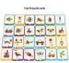 155-Piece Wooden Tangram Puzzle: 3D Geometric Shapes for Early Education and Creativity
