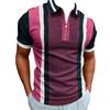 Men's summer new printed lapel polo shirt men's short-sleeved men's colourful casual tight tops