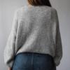 Women's Classic Tie-Front Knit Cardigan - Solid Color Round Neck Sweater Casual Pullover