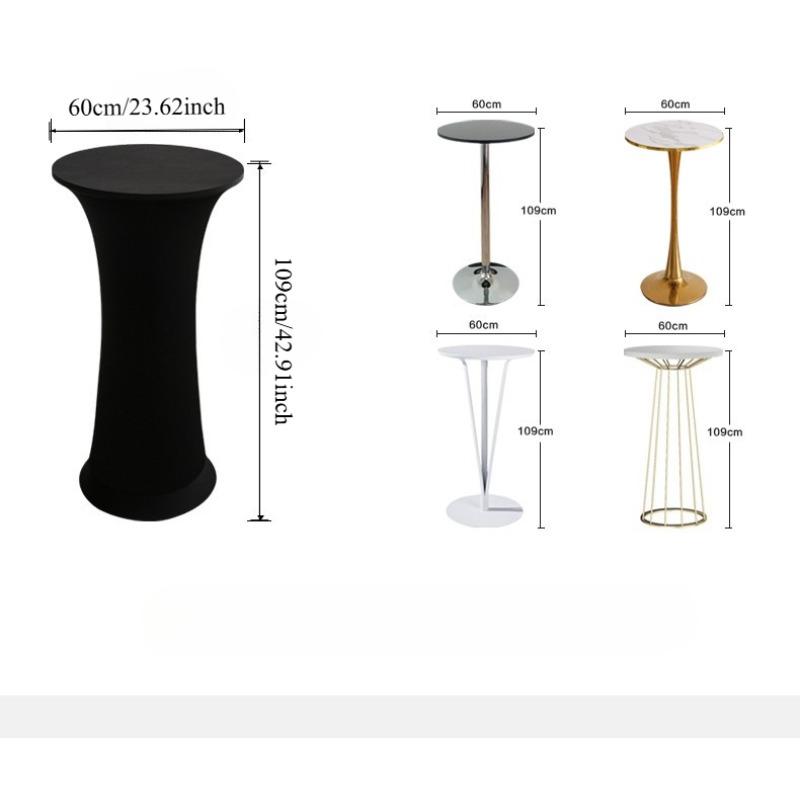 Premium Spandex Round Table Cover Elastic Skirt for Hotel Wedding Banquet Decor