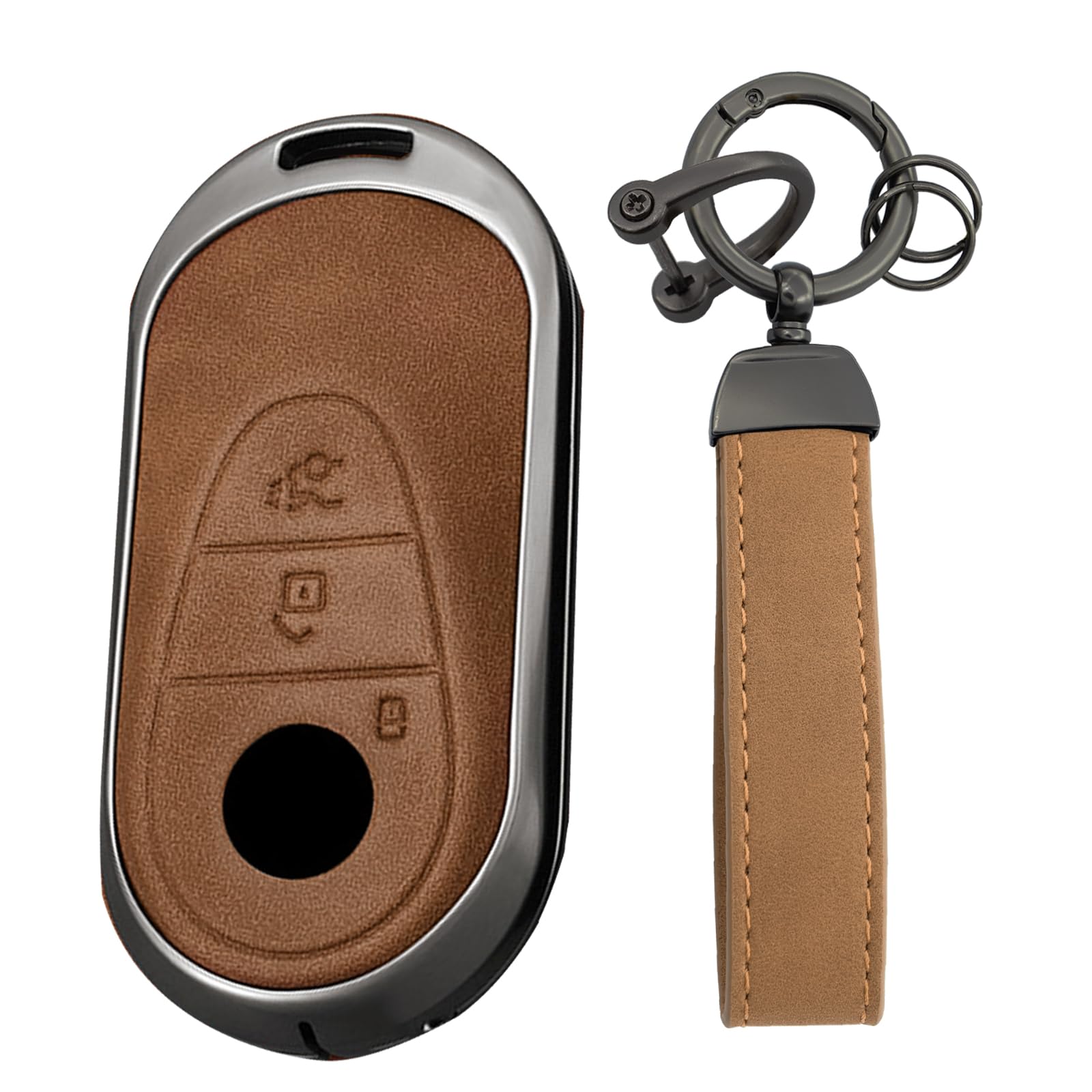 

[KUNIO] Mercedes Exclusive Key Case, Key Holder, Key Cover, Leather, Zinc Alloy, Compatible with