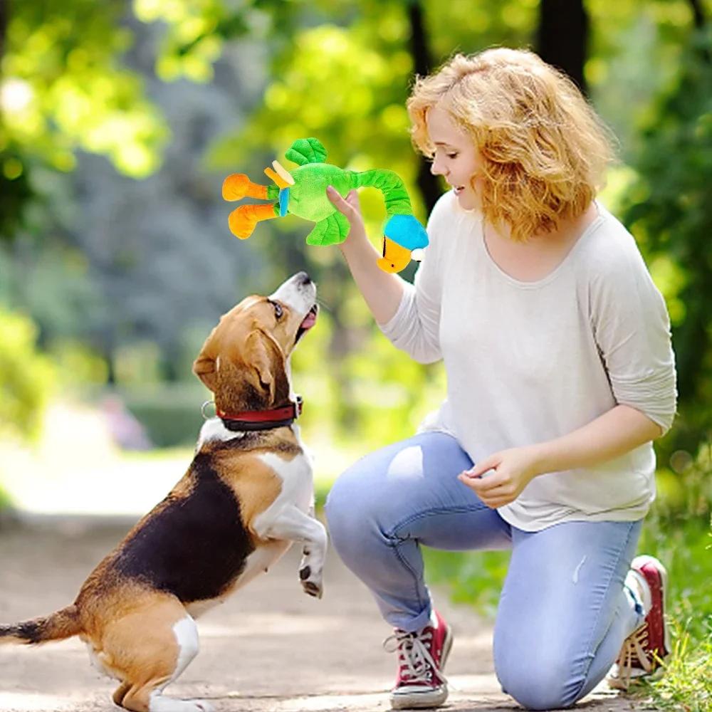Quietschendes Hundespielzeug Welpen Hundezubehör Haustiere Hundespielzeug Interaktives Quietschehuhn Soundspielzeug Welpen Bissfester Kauspielzeug