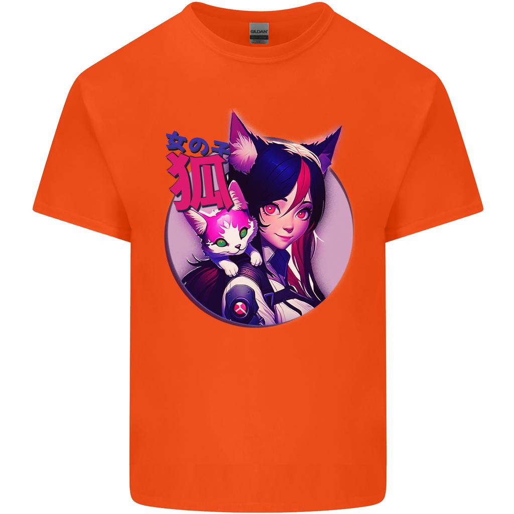 Anime Cat Girl Unisexs Light Cotton TShirt