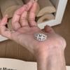 Vintage Medieval Hollow Lace Full Diamond Ring Light Luxury High-End Retro Seiko Temperament Personalized Stacked Ring