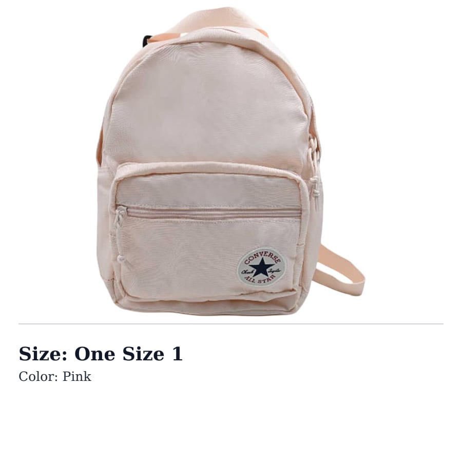 Converse Polyester Backpack Unisex Pink 10027677-A07