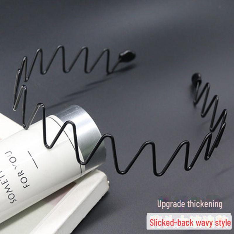 

Прочная японская и корейская мужская модная спортивная повязка на голову - не выцветающая, спрессованная конструкция для завивки волос утюжком для мытья лица Big back hairstyle