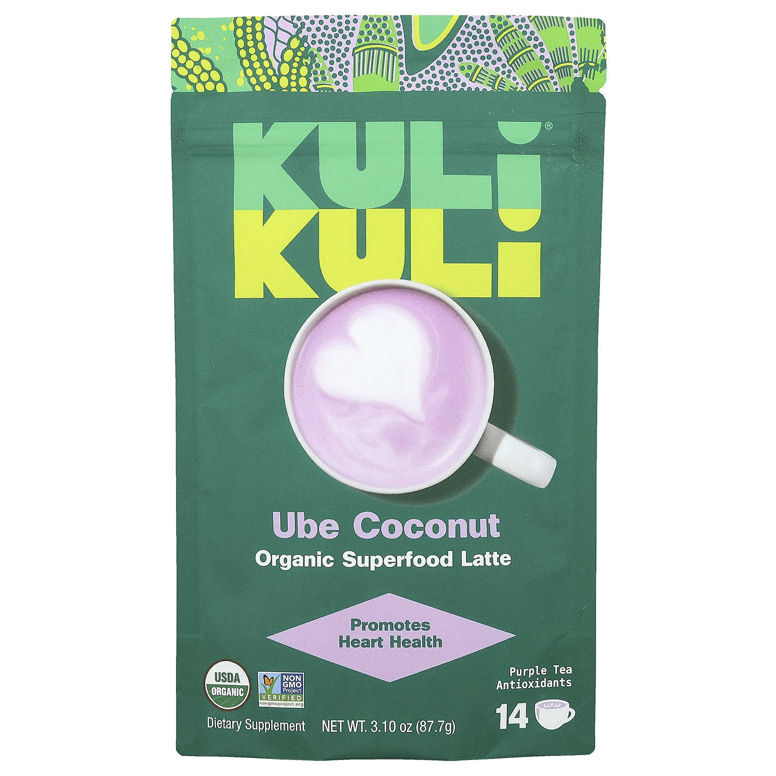 

Organic Superfood Latte, Ube Coconut, 87.7G(3.10Oz)