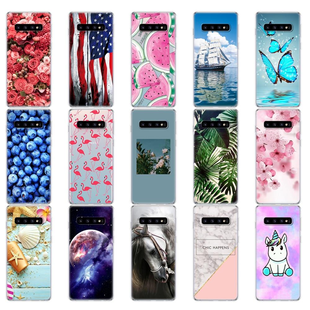 For Samsung Galaxy S10 Case S10Plus Silicone TPU Cover Phone S10 E Case On For Samsung S10 Plus G975F S 10 SM-G973F Transparent