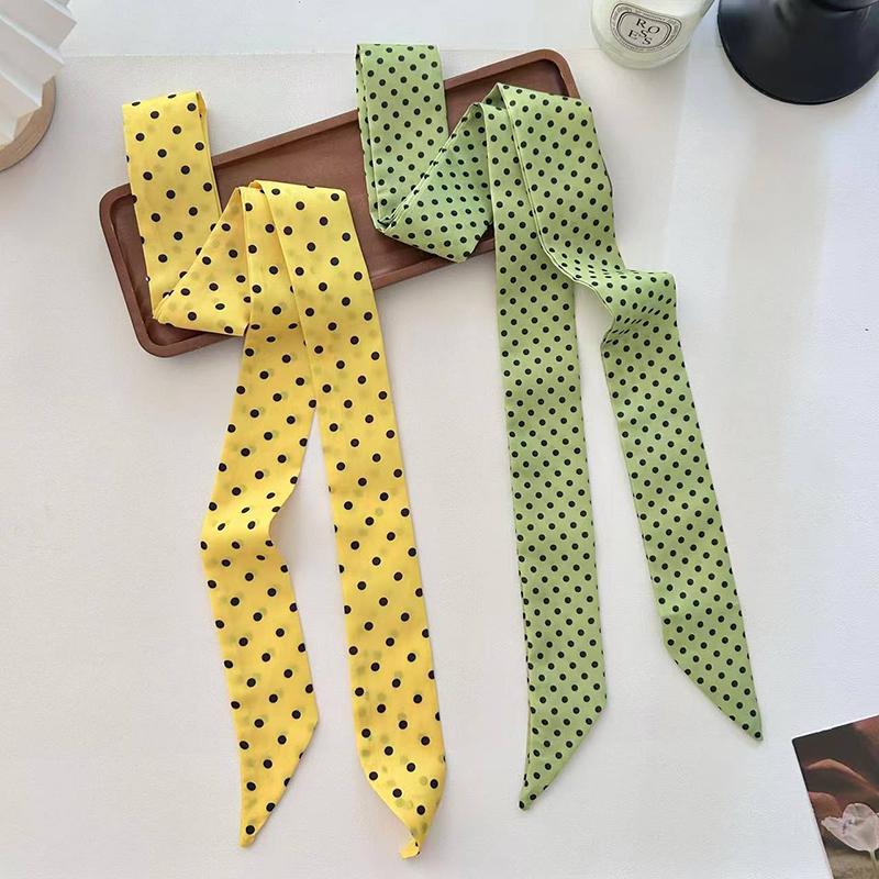 Foulard da Donna in Raso di Seta Stretto Foulard da Collo Sciarpe da Collo Stampate Sciarpa Lunga Sottile in Seta Fascia per Capelli Testa Collo Nastri per Borsa Fasce per Capelli