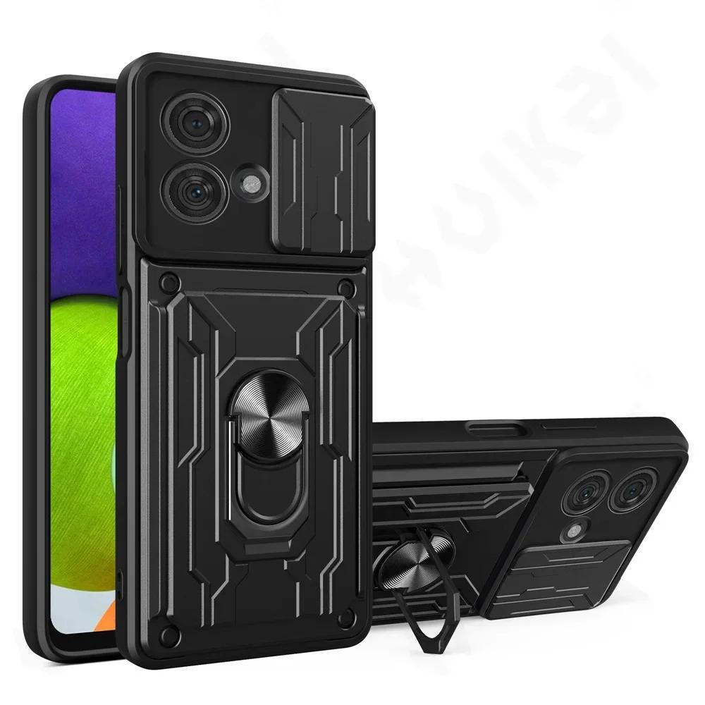 

Kickstand Armor Case For Motorola Moto G56 G86 G35 G55 G75 G85 5G G05 G15 E15 Cover Card Pocket Ring Stand Holder Fundas Coque Moto G85 5G